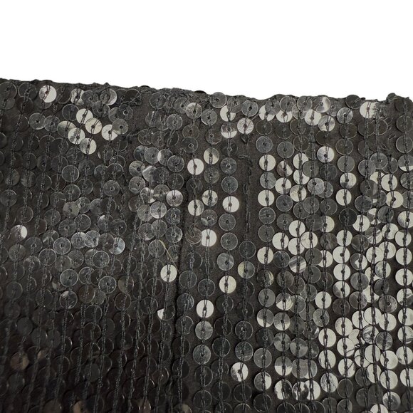 VINTAGE Women's LAURENCE KAZAR Silk Sequin Trouser Pant Black | Size L - Picture 10 of 10